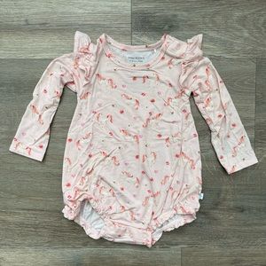 NWOT Posh Peanut Cadance Long Sleeve Bubble Romper size 6-12 month Unicorn